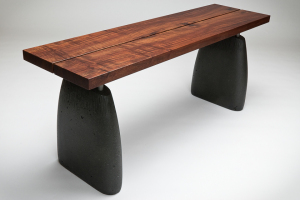 aggregate bench-claro walnut