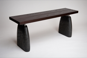 aggregate bench-roasted oak
